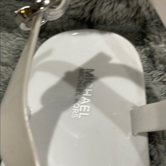 Michael Kors White Sandals with Silver Details - Picture 3 of 4